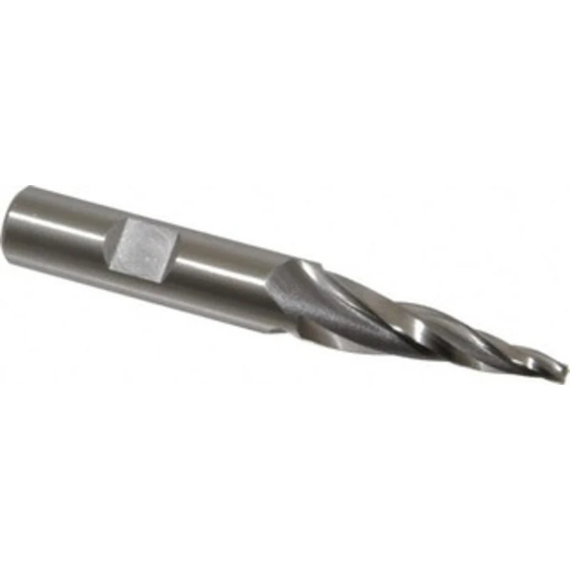 OSG 7 per Side 1/8 Small End Diam 1-1/2 LOC 3-Flute Cobalt Tapered Square End Mill Uncoated, 1/2 Shank Diam, 3-1/2 OA...